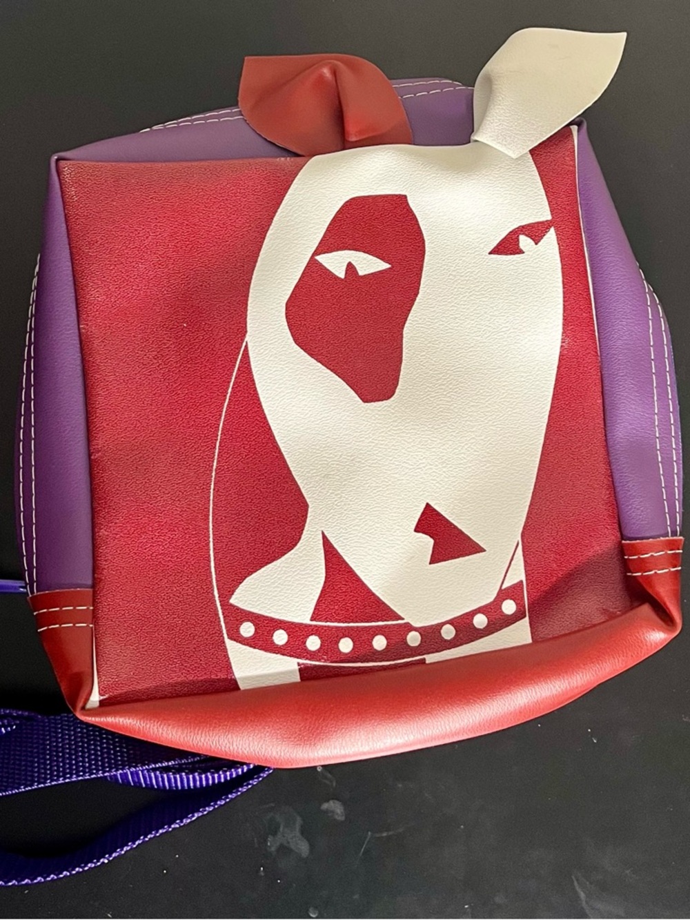 Little Packrats | Kids Red Pop Mod Purple Graphic Art Animal Mini 3D Backpack